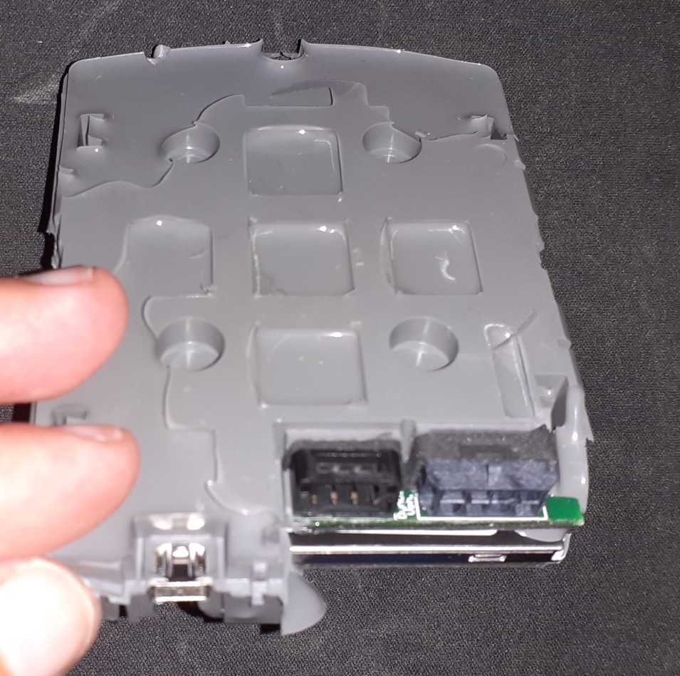 PCB moulé en gros plan