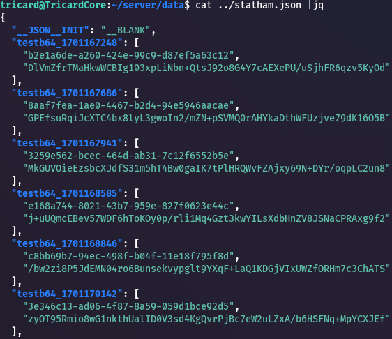 Structure de la base de données JSON Statham